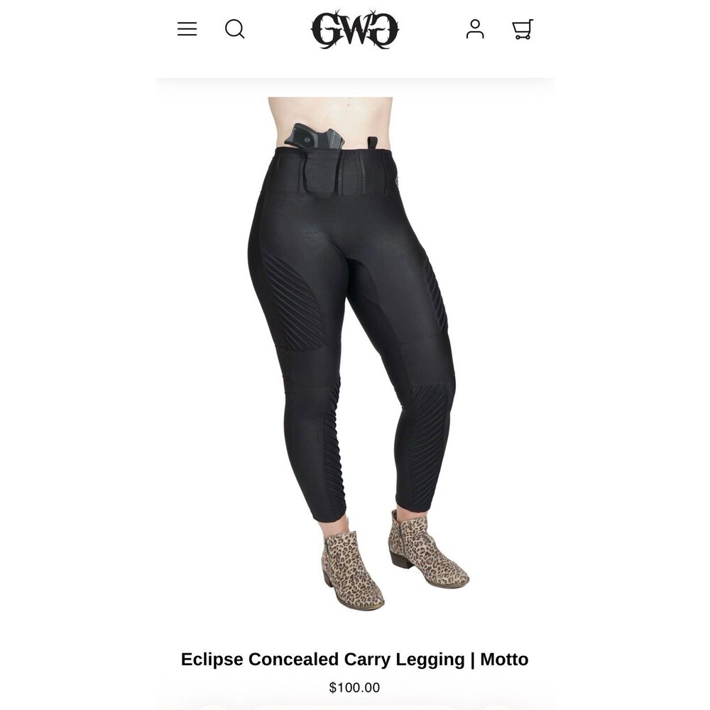 Girls With Guns‎ Concealed Carry Leggings Womans Size M Eclipse Moto Tactical